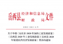 关于申报《安庆市2020年加快工业发展政策》《岳西